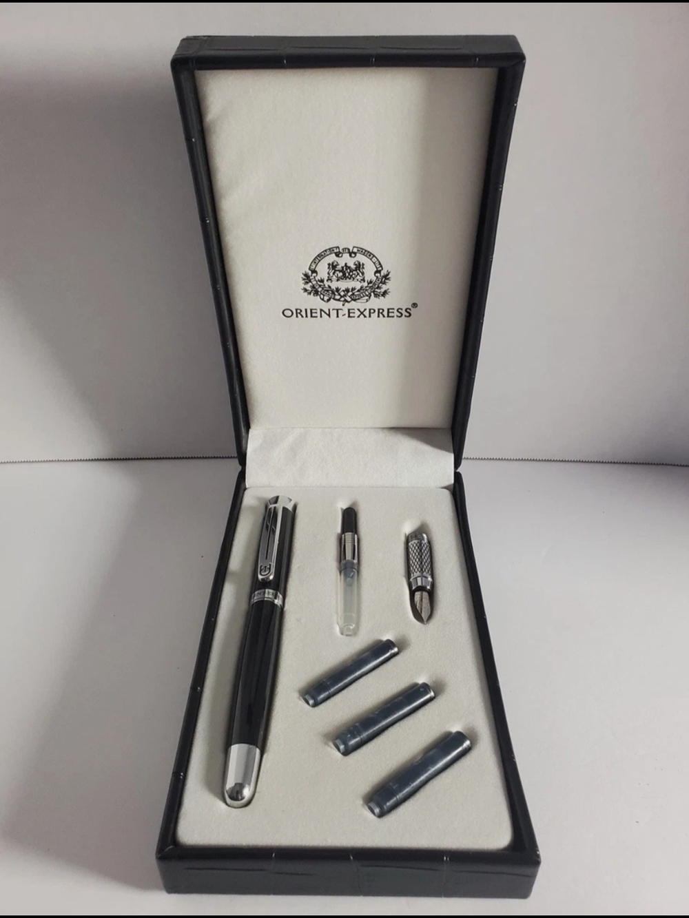 Venice Simplon Orient Express Luxury Fountain And Ballpoint Pen Set In Case